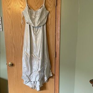 Chic Silver High Low Dress